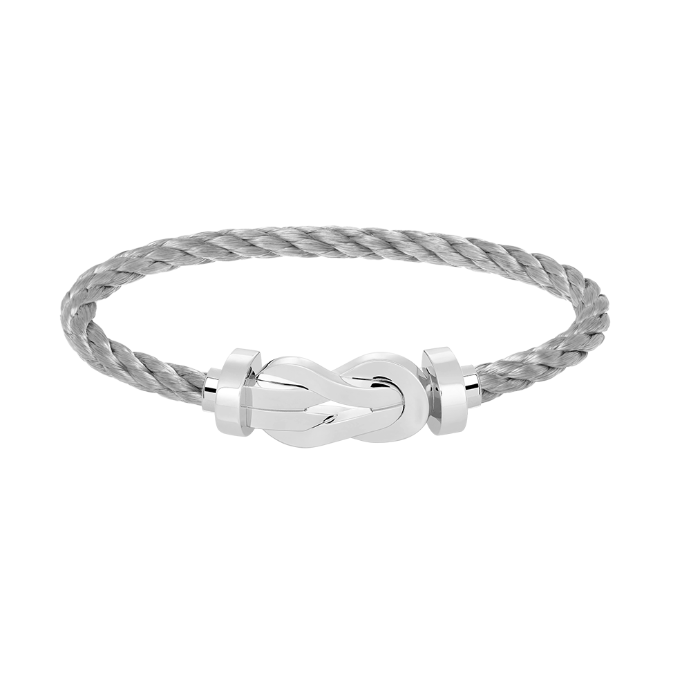 [WZQ]CHANCE LARGE 8 FIGURE BUCKLE NO DIAMOND BRACELET SILVER