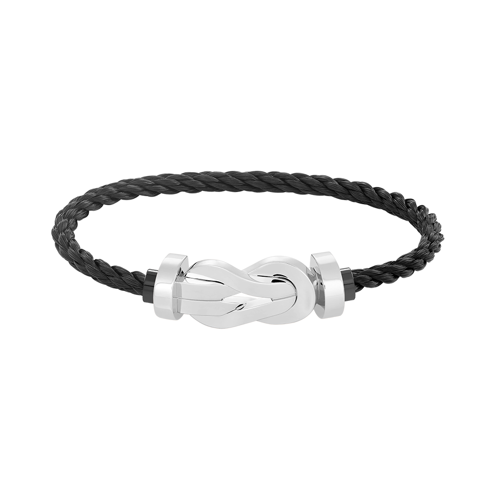 [WZQ]CHANCE LARGE 8 FIGURE BUCKLE NO DIAMOND BRACELET SILVER