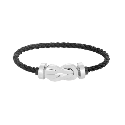 [WZQ]CHANCE LARGE 8 FIGURE BUCKLE NO DIAMOND BRACELET SILVER