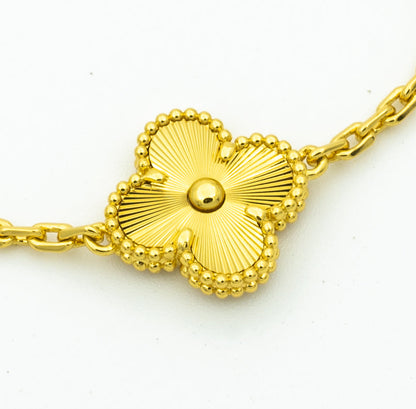 [WZQ]CLOVER BRACELET 5 MOTIFS GOLD DIAMOND