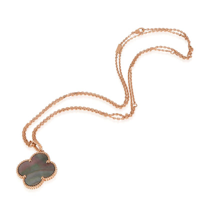 [WZQ]CLOVER 25MM GOLD DARK MOP BIG CLOVER NECKLACE