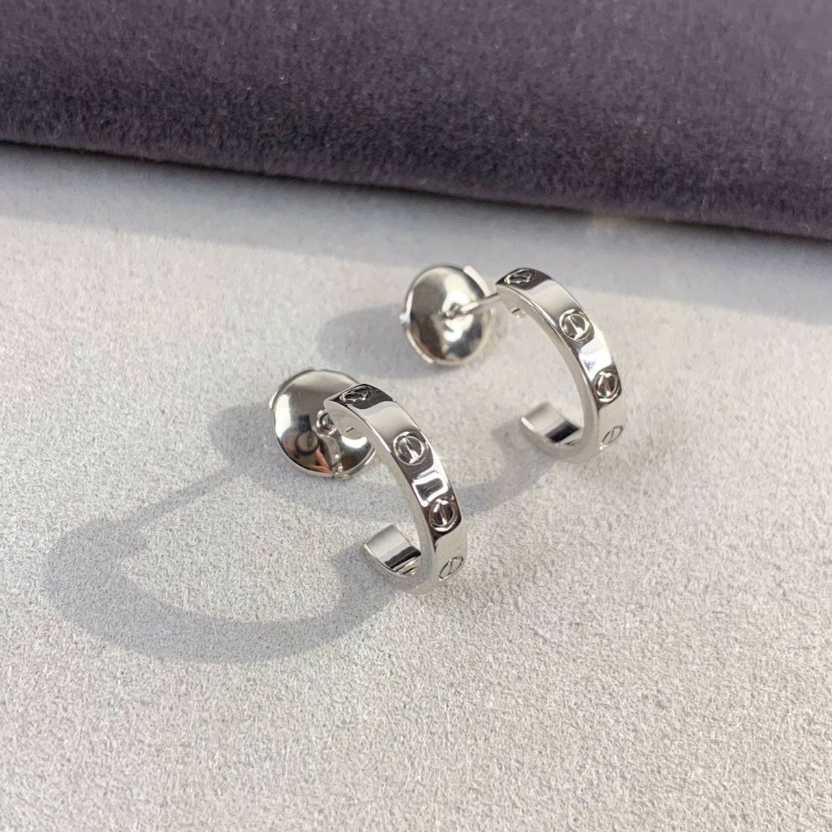 [WZQ]LOVE EARRINGS 2.65MM SILVER