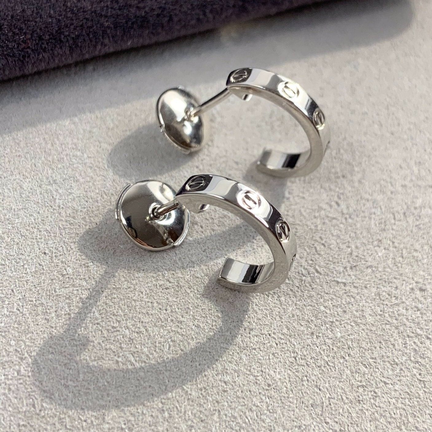 [WZQ]LOVE EARRINGS 2.65MM SILVER