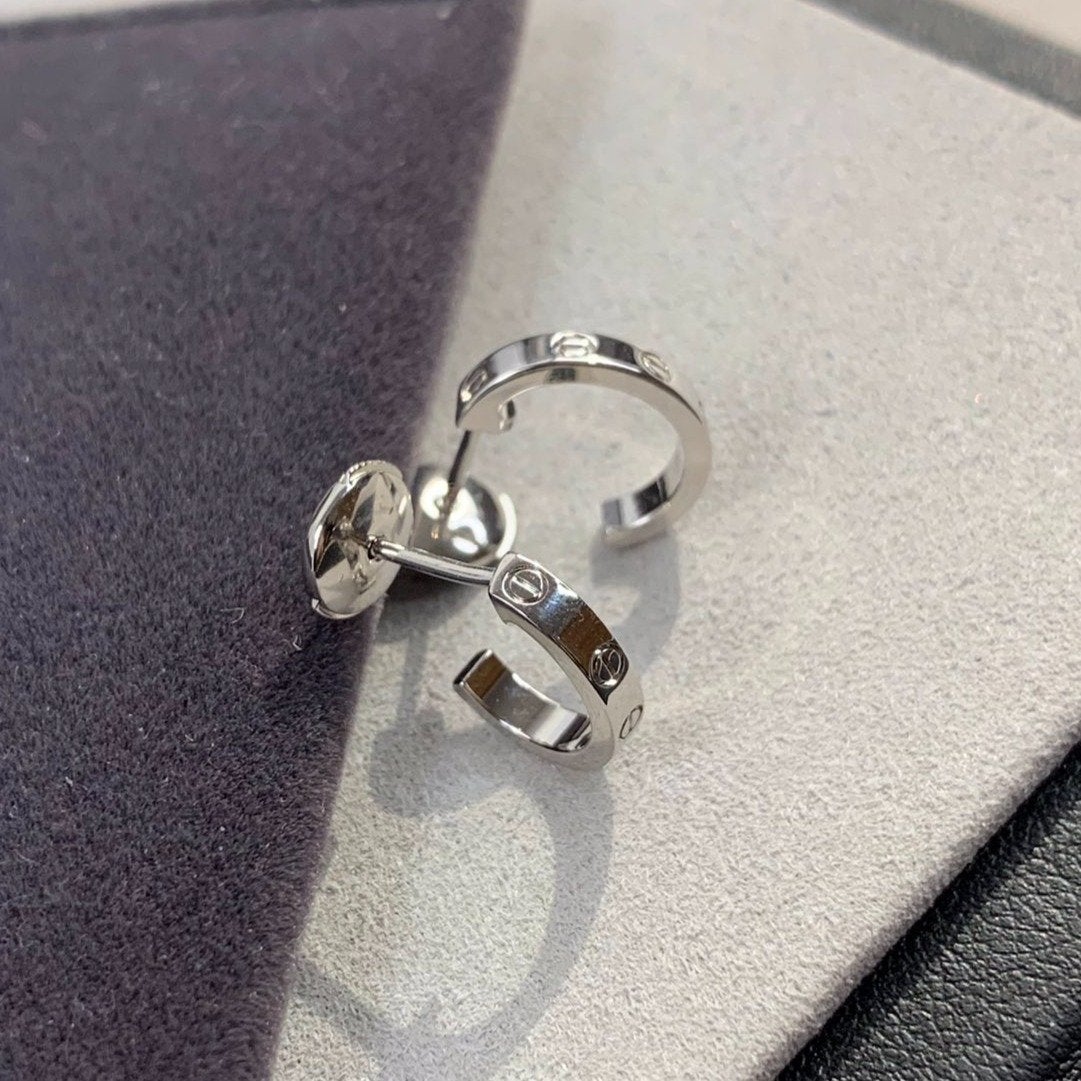 [WZQ]LOVE EARRINGS 2.65MM SILVER