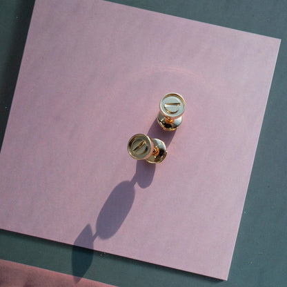 [WZQ]LOVE EARRINGS PINK GOLD 10MM