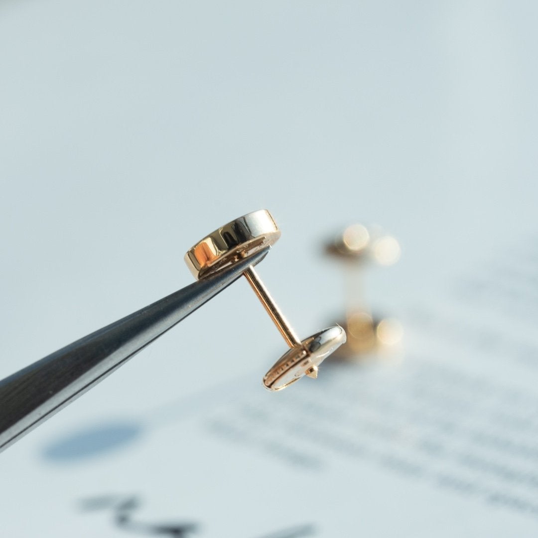 [WZQ]LOVE EARRINGS PINK GOLD 10MM