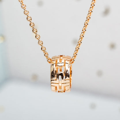 [WZQ]PARENTESI NECKLACE PINK GOLD