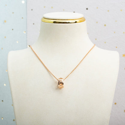[WZQ]PARENTESI NECKLACE PINK GOLD