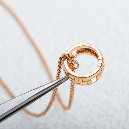 [WZQ]PARENTESI NECKLACE PINK GOLD