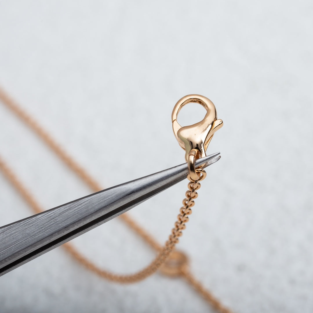 [WZQ]PARENTESI NECKLACE PINK GOLD
