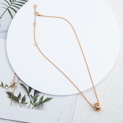 [WZQ]PARENTESI NECKLACE PINK GOLD