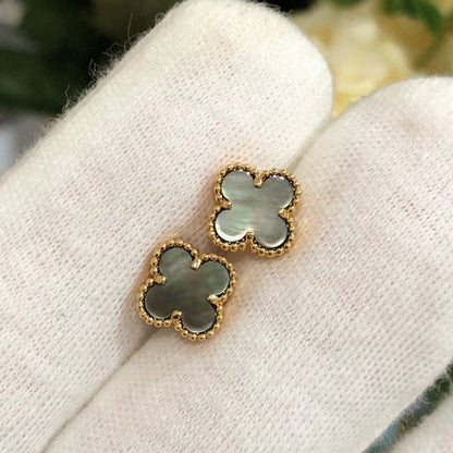 [WZQ]CLOVER MINI GOLD EARRINGS