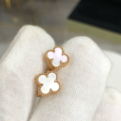 [WZQ]CLOVER MINI GOLD EARRINGS
