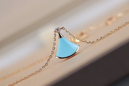 [WZQ]DREAM NECKLACE TURQUOISE PINK GOLD