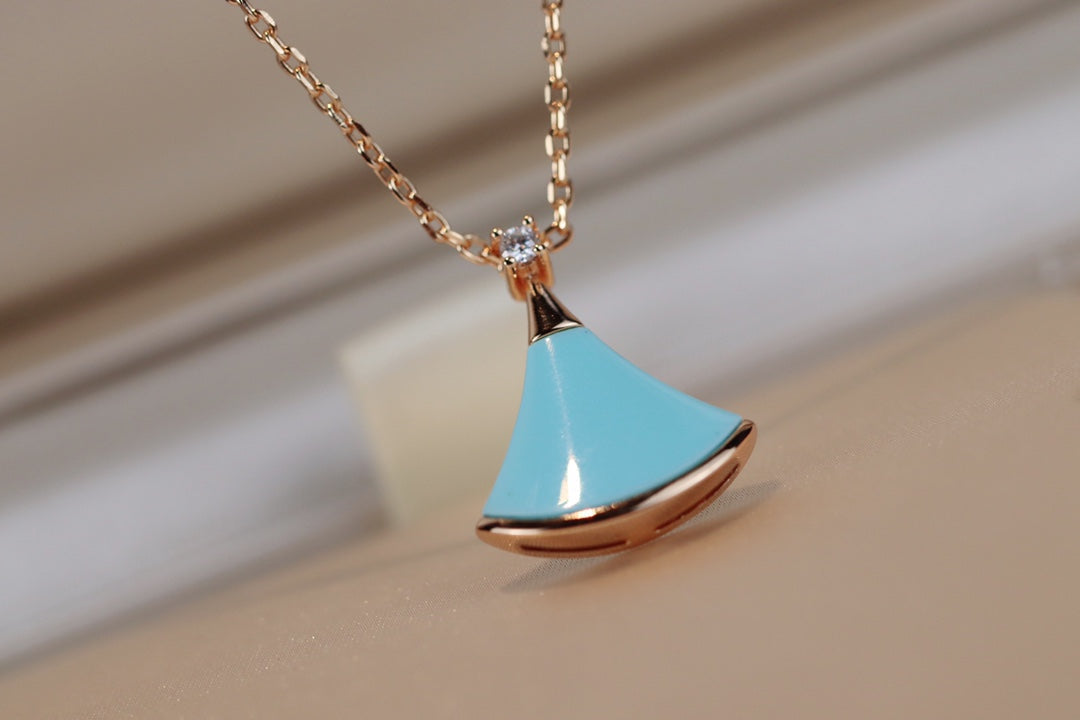 [WZQ]DREAM NECKLACE TURQUOISE PINK GOLD