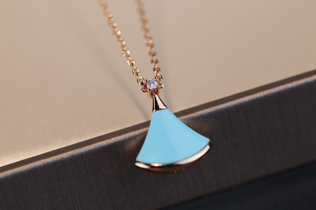 [WZQ]DREAM NECKLACE TURQUOISE PINK GOLD