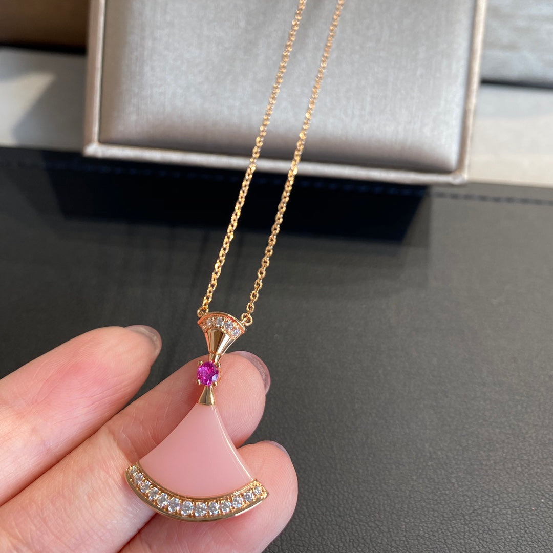 [WZQ]DREAM NECKLACE PINK OPAL