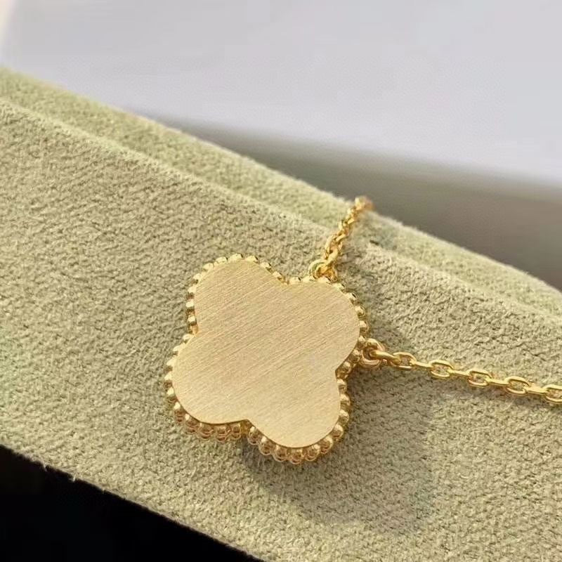 [WZQ]CLOVER 15MM DIAMOND TURQUOISE NECKLACE