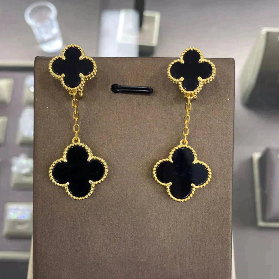 [WZQ]CLOVER 2 MOTIFS  EARRINGS (MULTIPLE CHOICESC