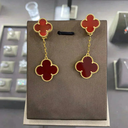 [WZQ]CLOVER 2 MOTIFS  EARRINGS (MULTIPLE CHOICESC