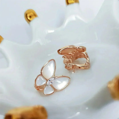 [WZQ]BUTTERFLY MOP DIAMOND EARRINGS