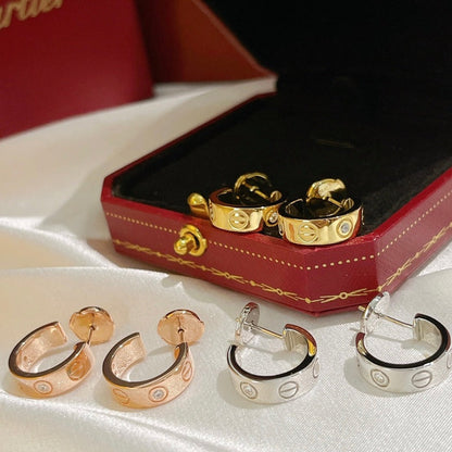 [WZQ]LOVE EARRINGS 5.7MM 2 DIAMONDS