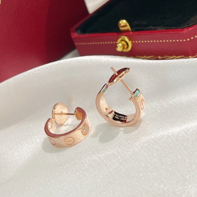 [WZQ]LOVE EARRINGS 5.7MM 2 DIAMONDS