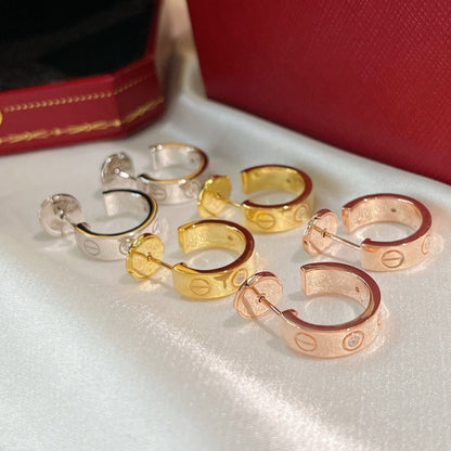 [WZQ]LOVE EARRINGS 5.7MM 2 DIAMONDS