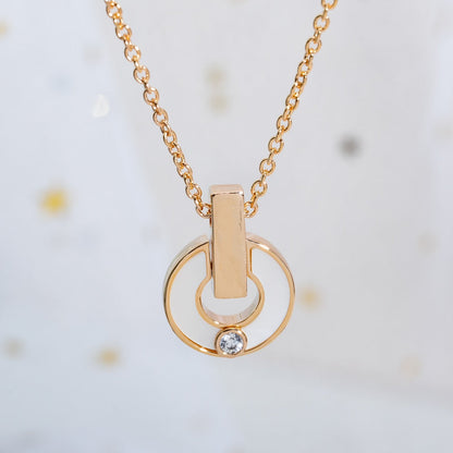 [WZQ]GARI NECKLACE PINK GOLD MOP