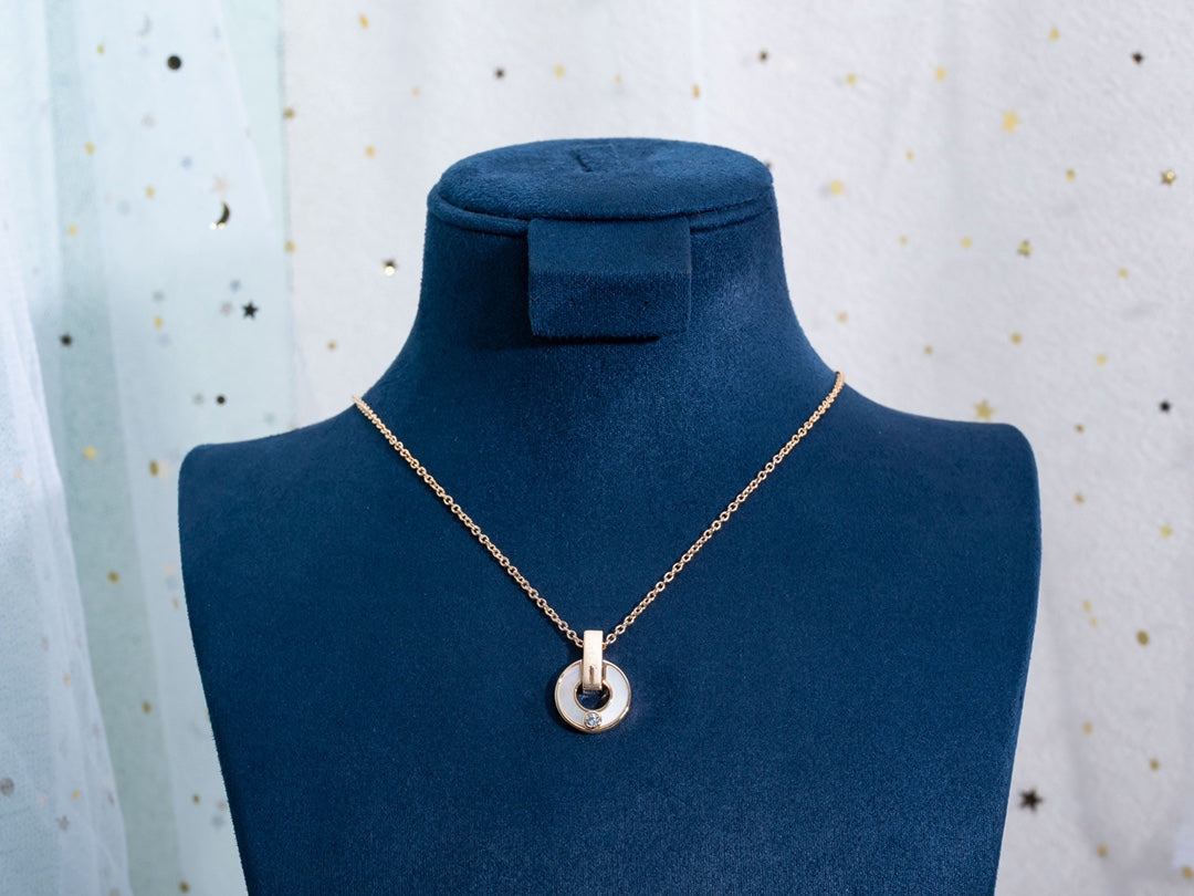 [WZQ]GARI NECKLACE PINK GOLD MOP