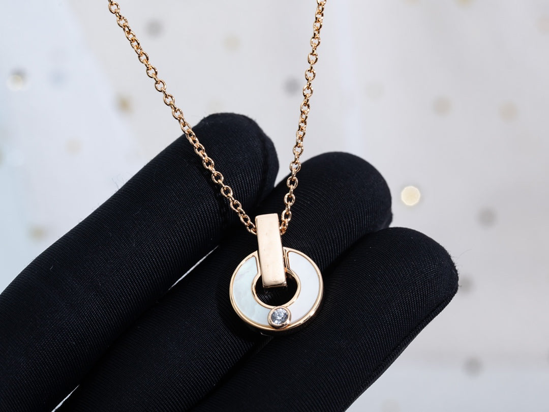 [WZQ]GARI NECKLACE PINK GOLD MOP