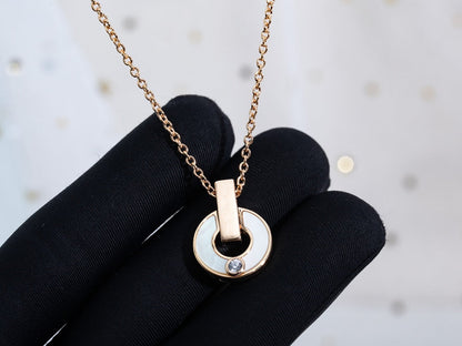 [WZQ]GARI NECKLACE PINK GOLD MOP