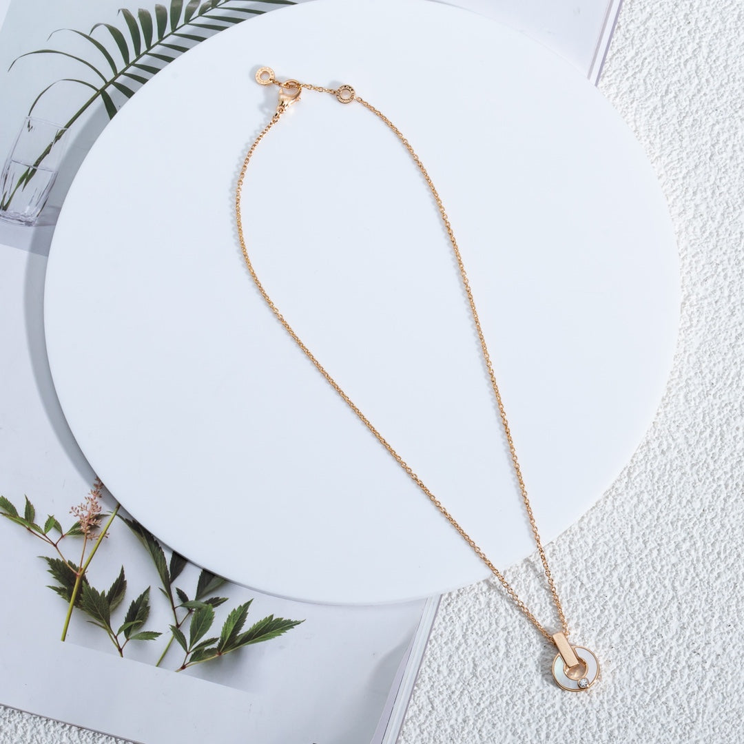 [WZQ]GARI NECKLACE PINK GOLD MOP