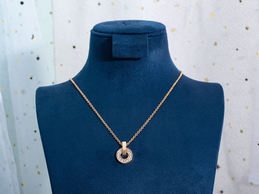 [WZQ]GARI NECKLACE PINK GOLD DIAMOND