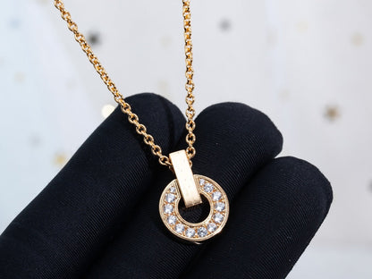 [WZQ]GARI NECKLACE PINK GOLD DIAMOND