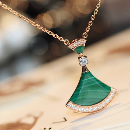 [WZQ]DREAM NECKLACE MALACHITE DIAMOND