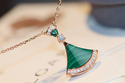 [WZQ]DREAM NECKLACE MALACHITE DIAMOND