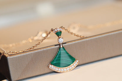 [WZQ]DREAM NECKLACE MALACHITE DIAMOND