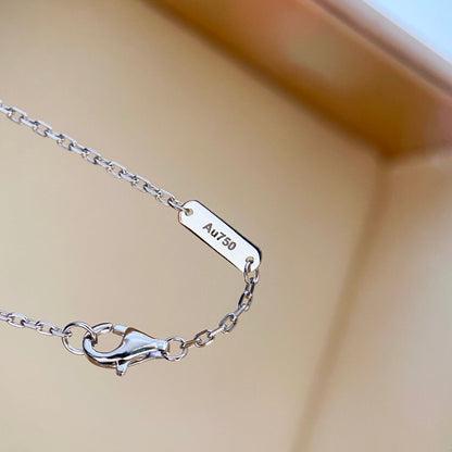 [WZQ]CLOVER DIAMOND NECKLACE SILVER