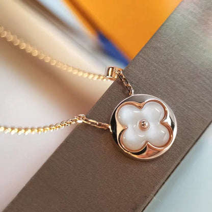 [WZQ]SUN MOP GOLD 1 DIAMOND NECKLACE