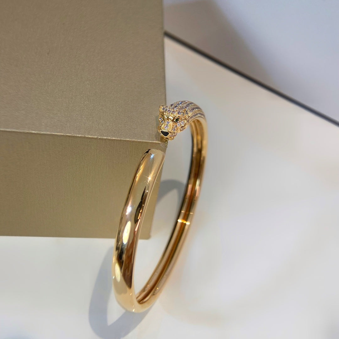 [WZQ]PANTHERE GOLD DIAMOND OPEN BRACELET