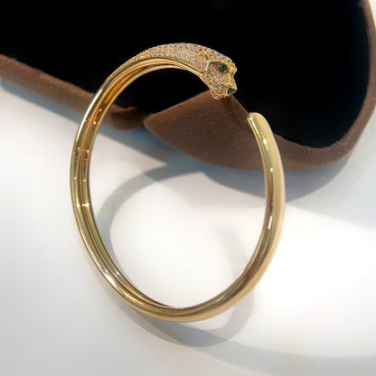 [WZQ]PANTHERE GOLD DIAMOND OPEN BRACELET