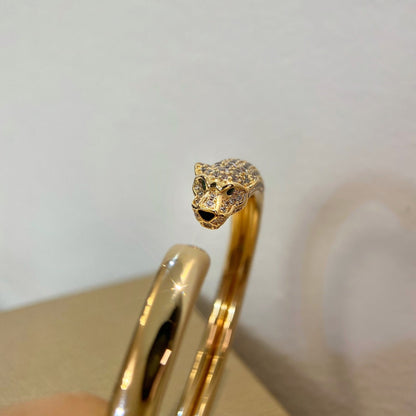 [WZQ]PANTHERE GOLD DIAMOND OPEN BRACELET