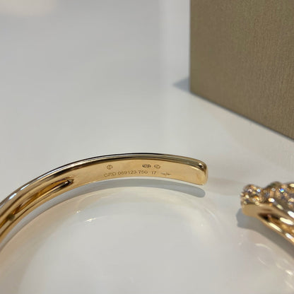 [WZQ]PANTHERE GOLD DIAMOND OPEN BRACELET