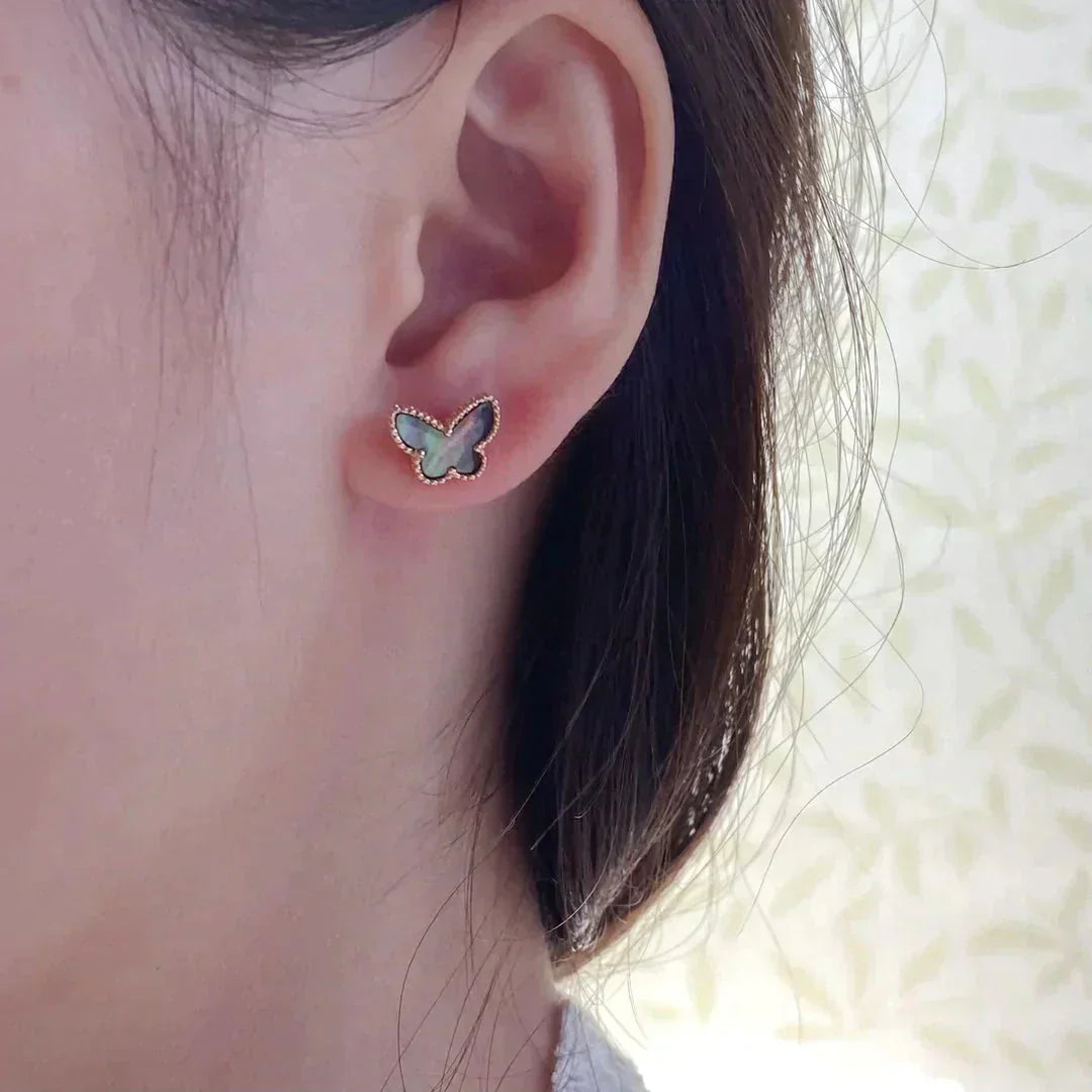 [WZQ]BUTTERFLY DARK MOP  EARRINGS