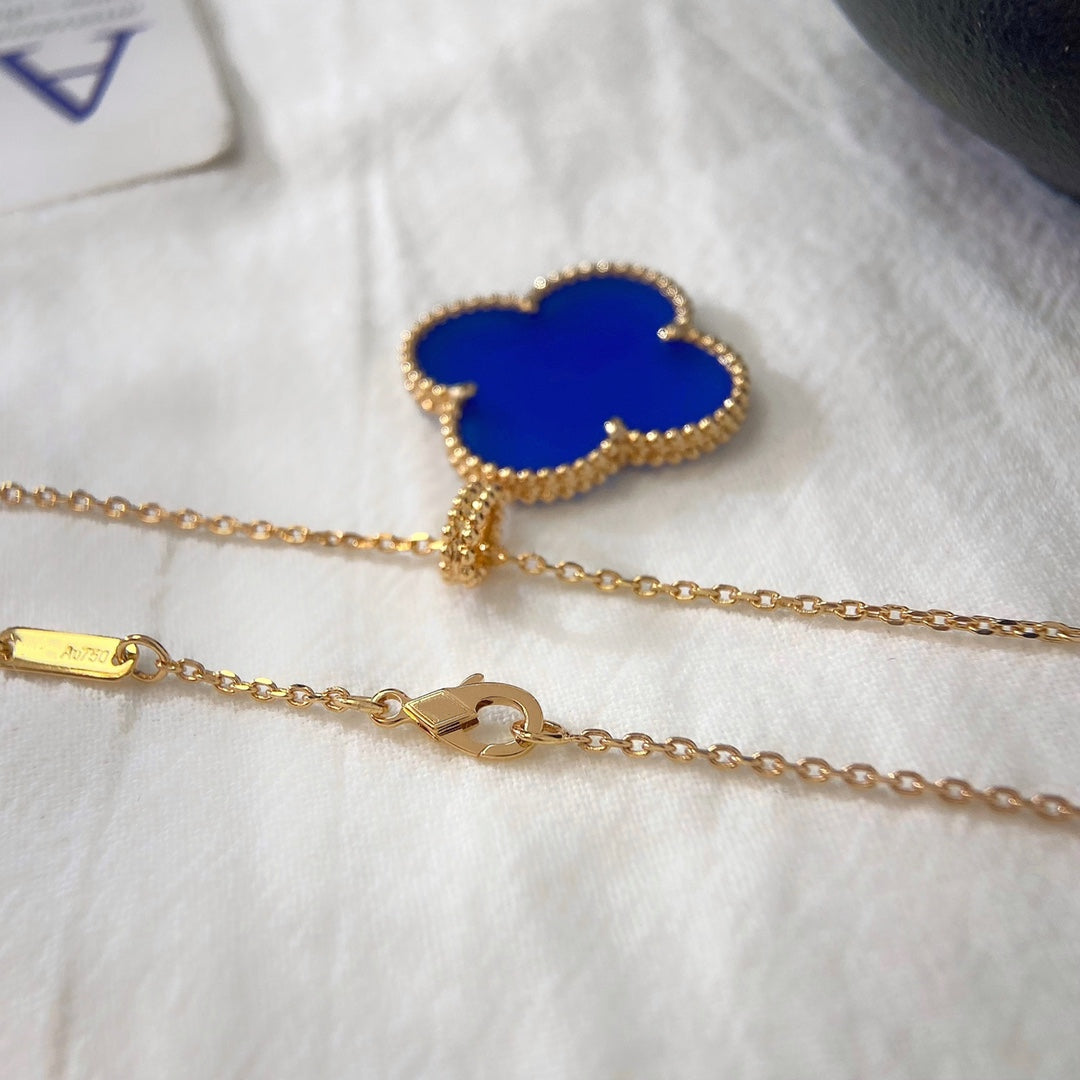 [WZQ]CLOVER 25MM NECKLACE TURQUOISE ROSE GOLD