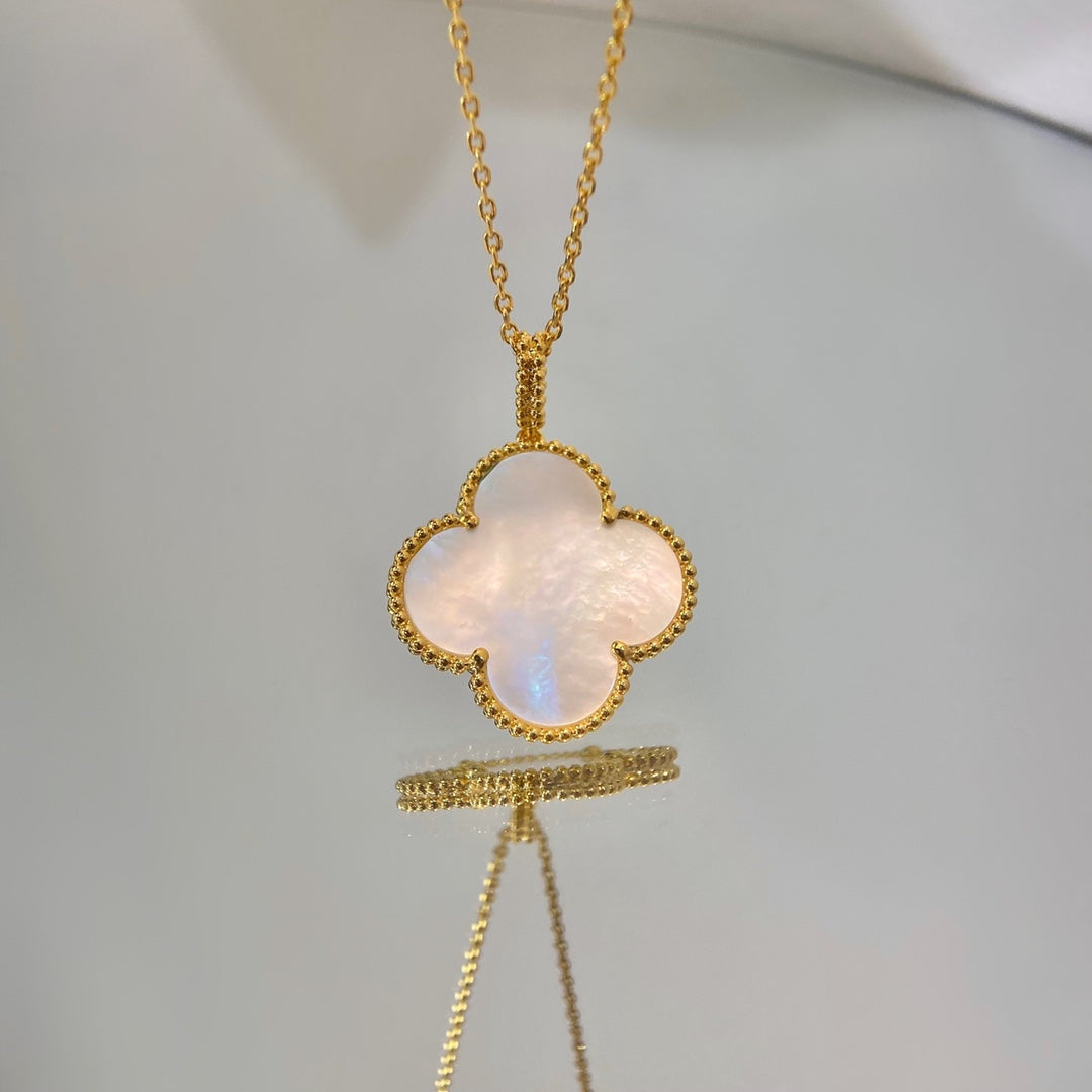 [WZQ]CLOVER 25MM MOP LARGE PENDANT NECKLACE