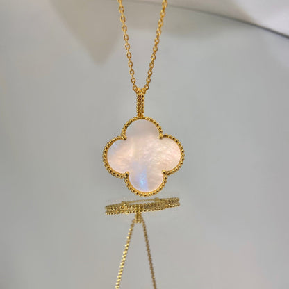 [WZQ]CLOVER 25MM MOP LARGE PENDANT NECKLACE