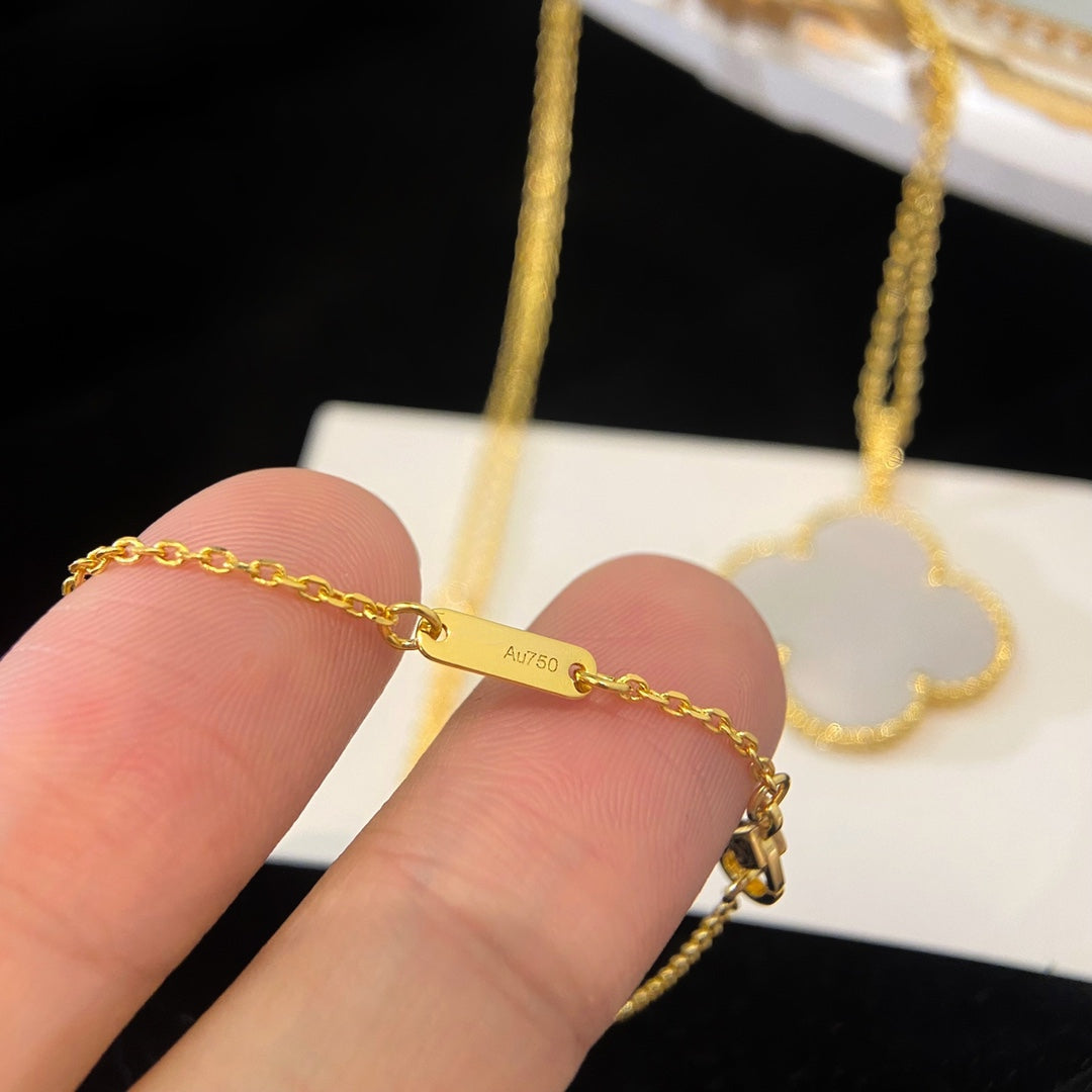 [WZQ]CLOVER 25MM MOP LARGE PENDANT NECKLACE