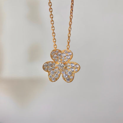 [WZQ]FLOWER DIAMOND NECKLACE